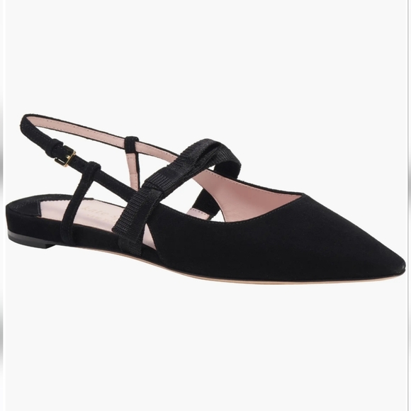 New!! Kate spade Maritza leather modern flat Sling back shoe - Picture 2 of 6